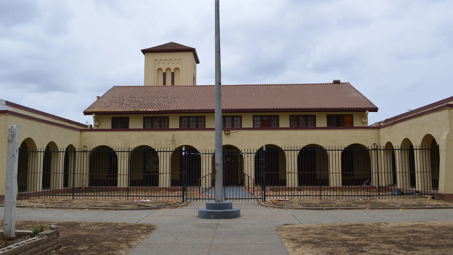 North Sacramento School, a National Register landmark on Dixieanne Avenue in Sacramento, California.