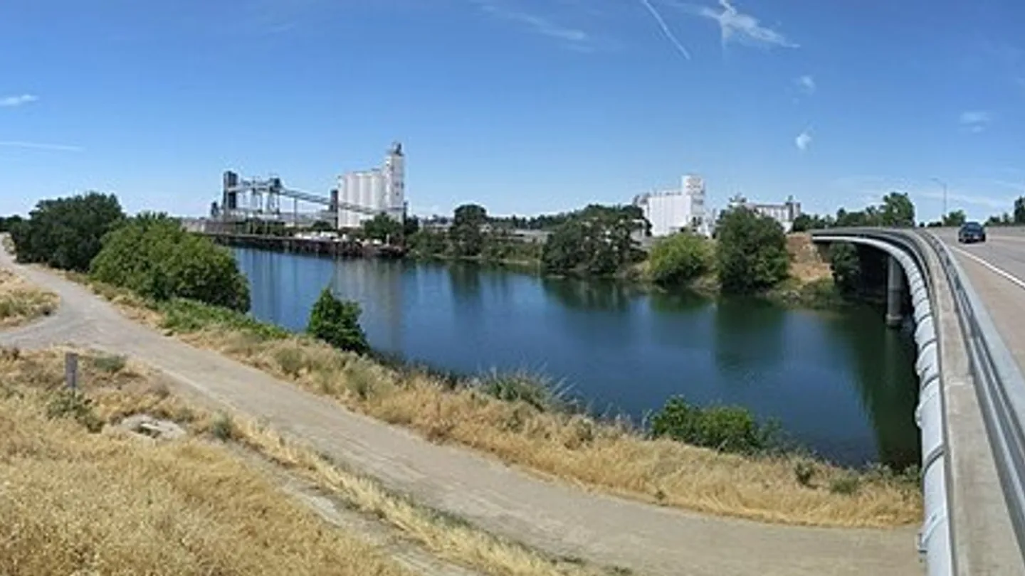 Port of West Sacramento on the Sacramento River.